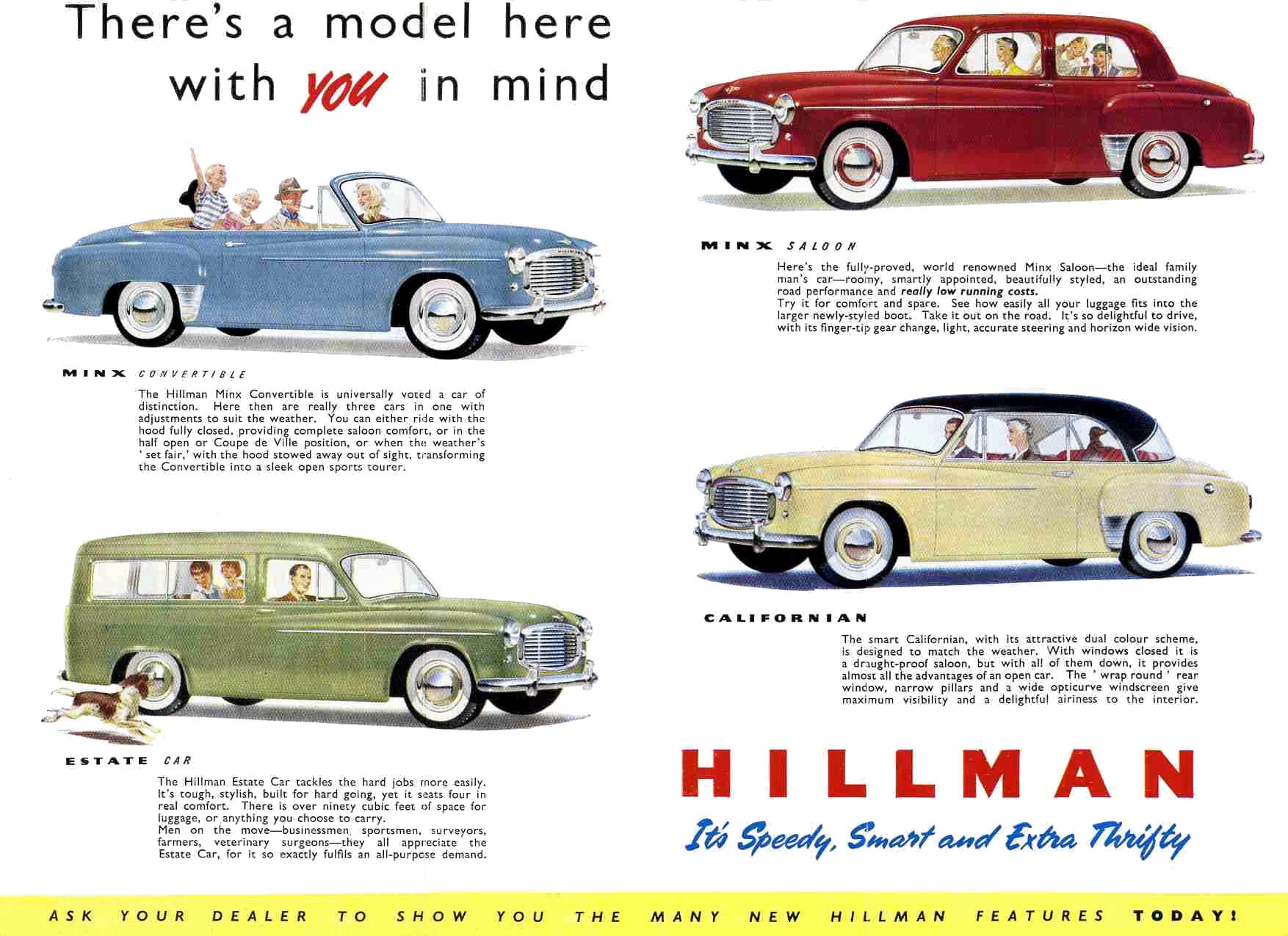 1954 Hillman Brochure