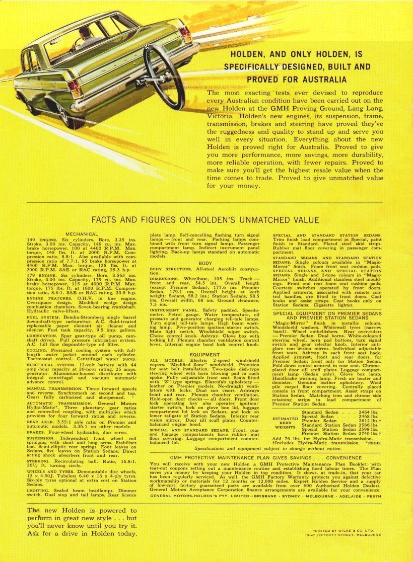 1964 Holden EH Brochure Page 9