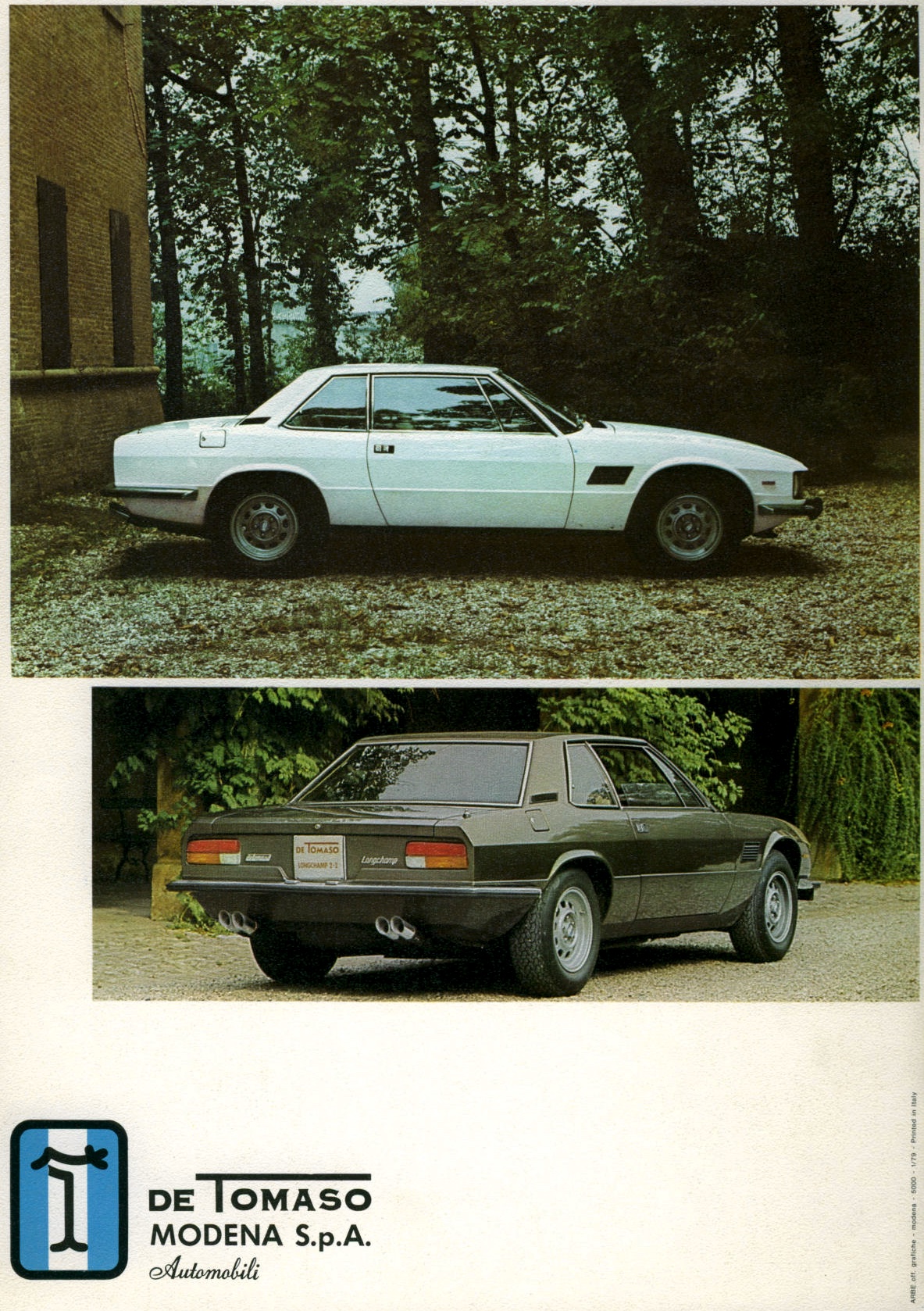 1972 De Tomaso Longchamp Brochure Page 2