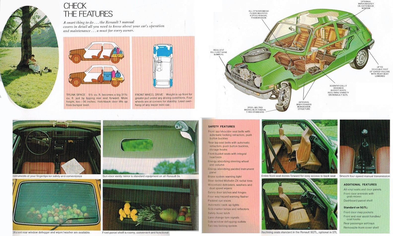 1972 Renault 5 Brochure Page 2
