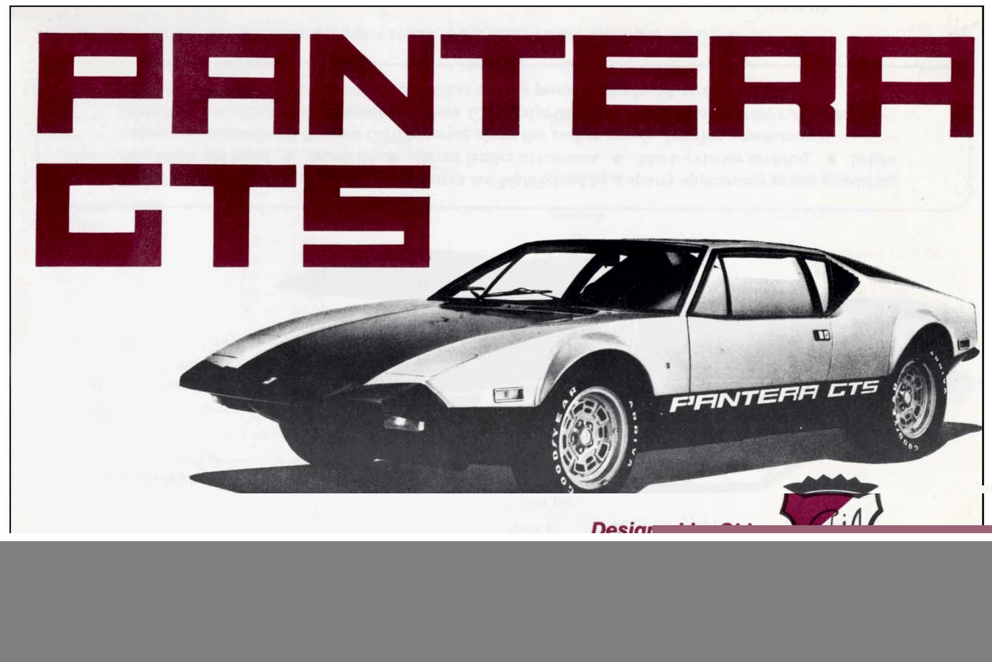 1973 DeTomaso Pantera GTS Brochure