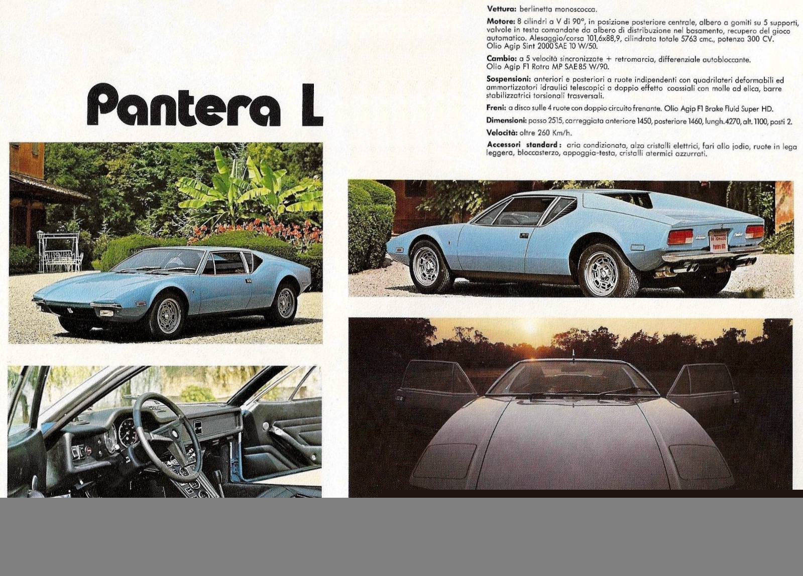 1975 De Tomaso Range Brochure Page 5