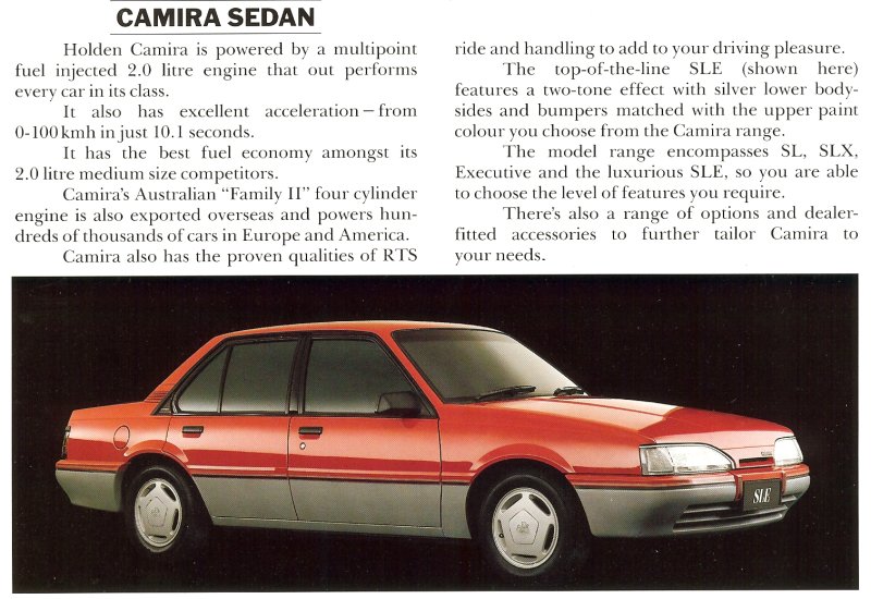 1988 Holden Range Brochure Page 3