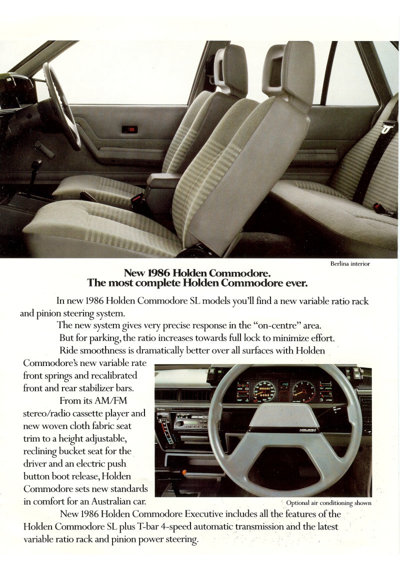 Holden VL Commodore Brochure Page 5