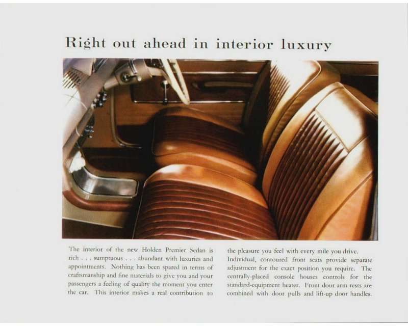 Holden EJ Premier Brochure Page 1