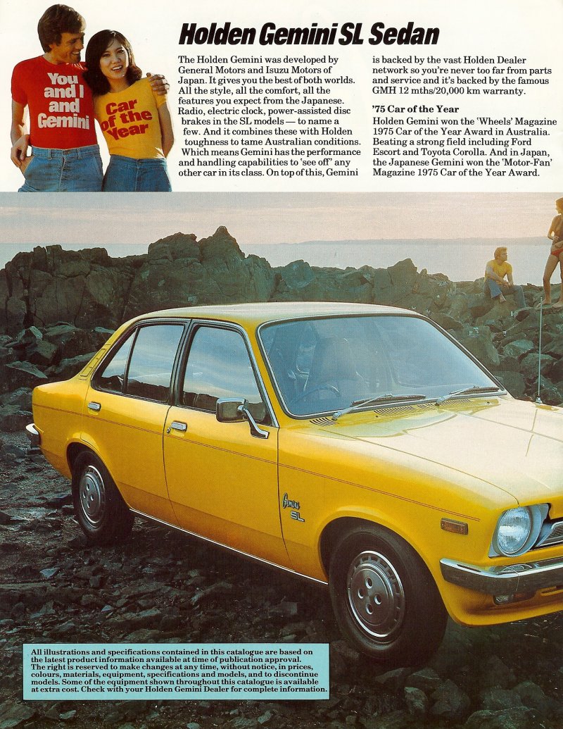 Holden Gemini TX Brochure Page 3
