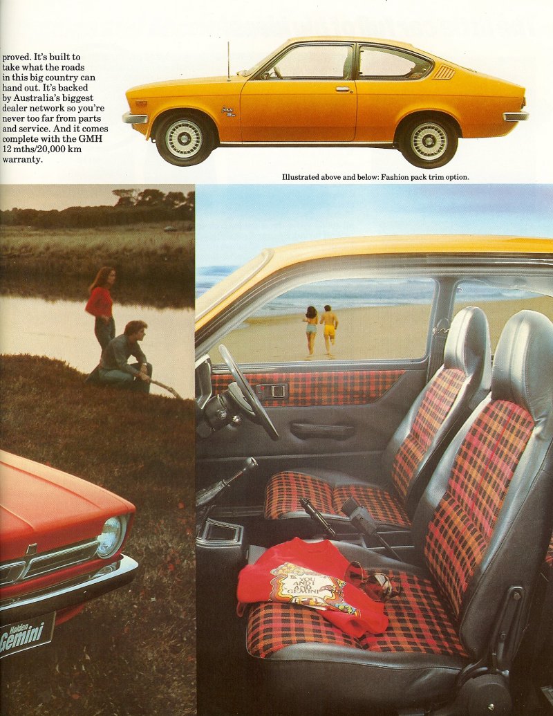 Holden Gemini TX Brochure Page 7