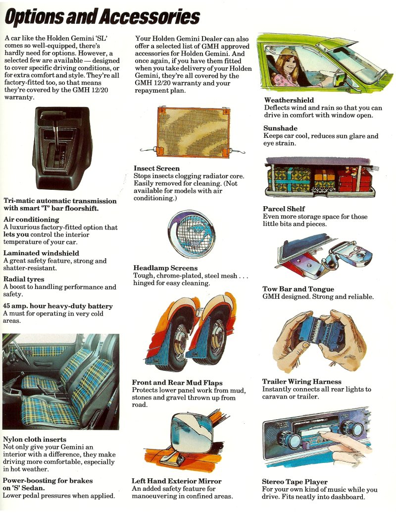 Holden Gemini TX Brochure Page 6