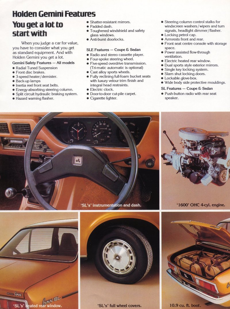 Holden Gemini TD Brochure Page 10