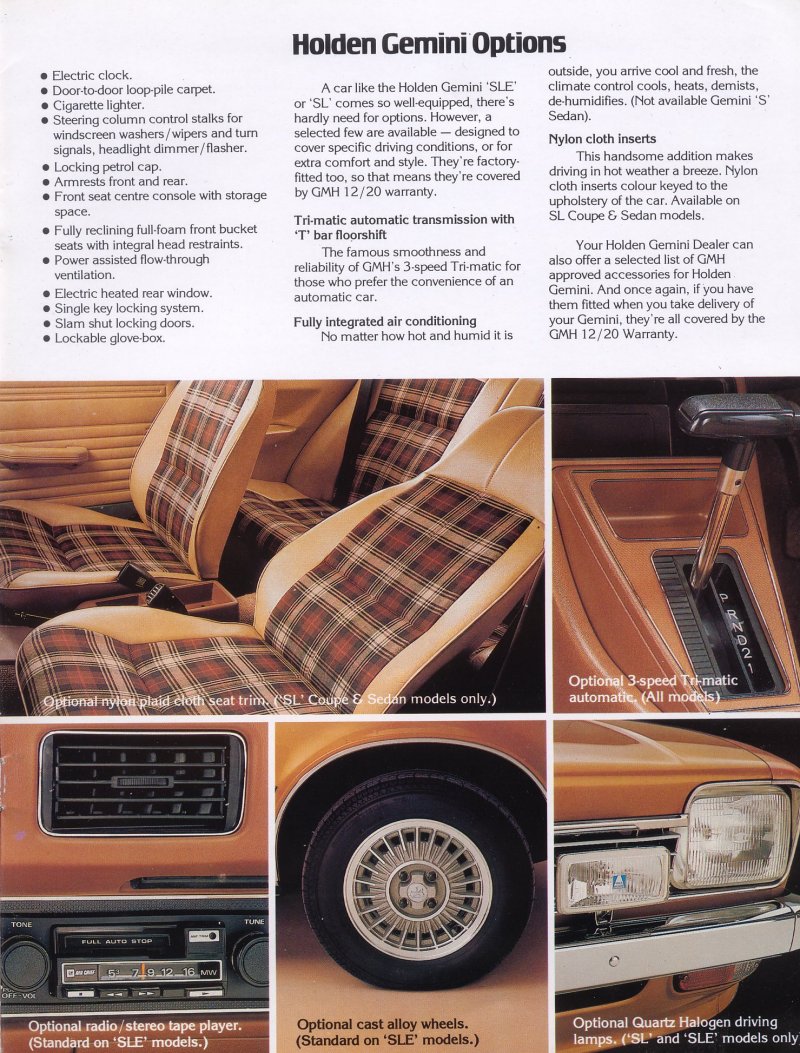 Holden Gemini TD Brochure Page 4