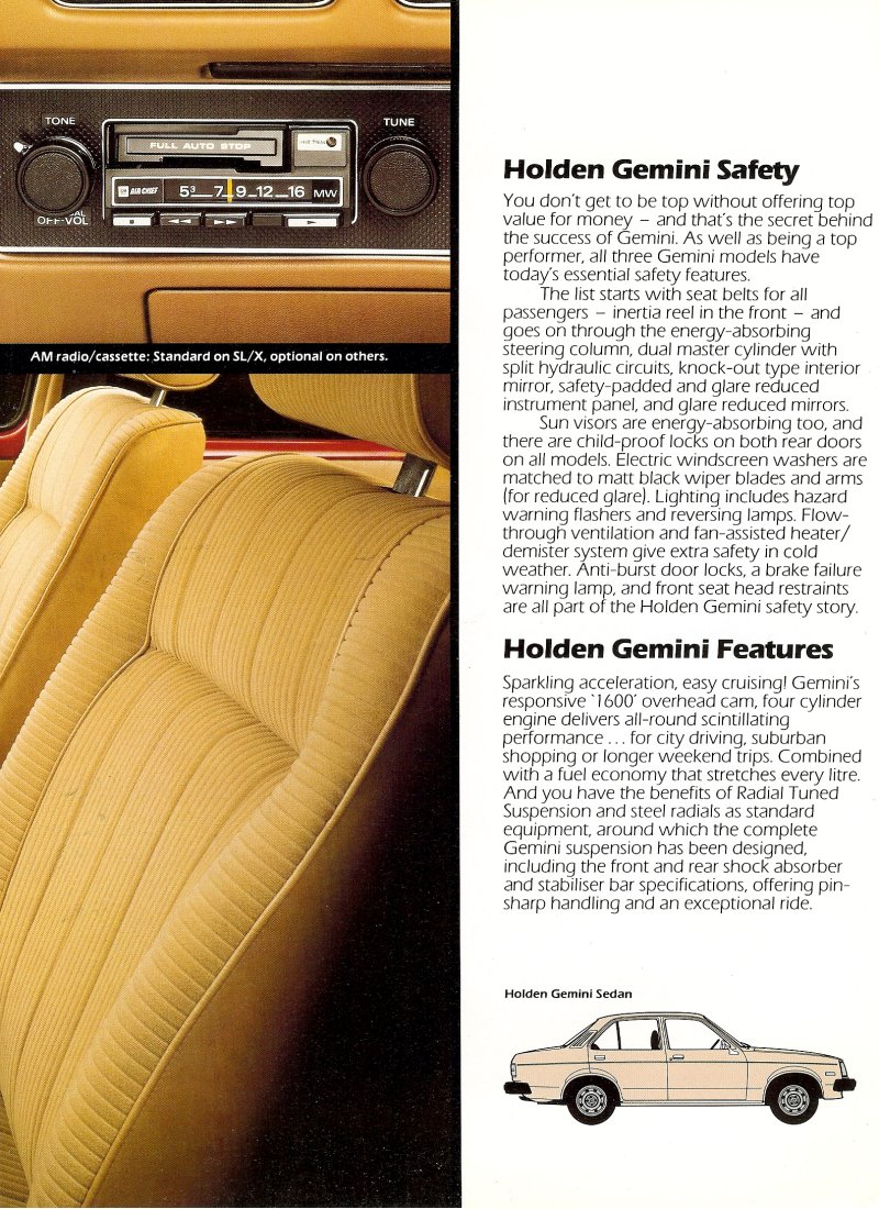 Holden Gemini TE Brochure Page 5