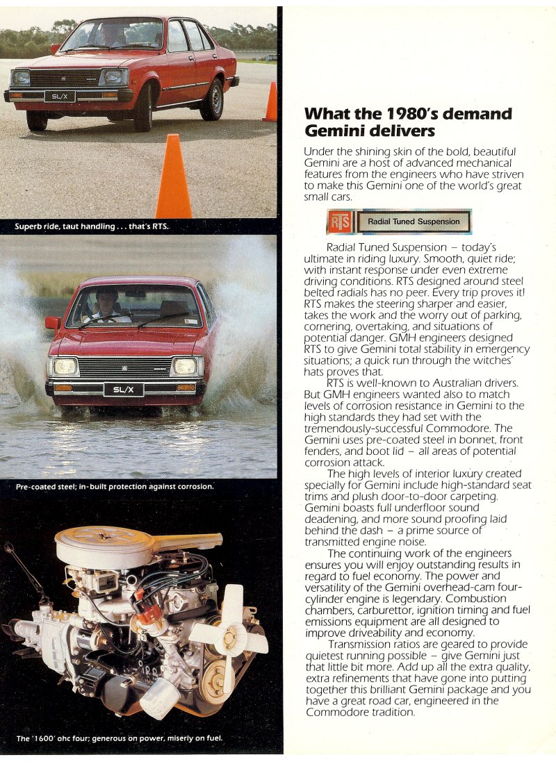 Holden Gemini TE Brochure Page 8