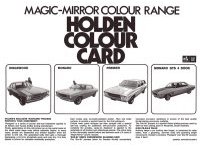 HQ Holden Colour Chart Brochure