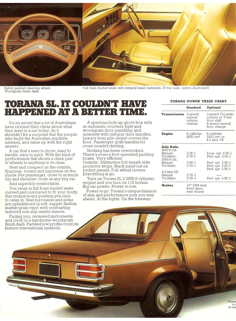 Holden Torana LH Brochure Page 4