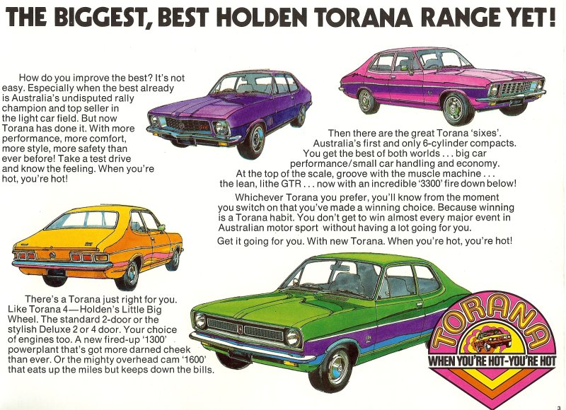 Holden Torana LJ Brochure Page 9