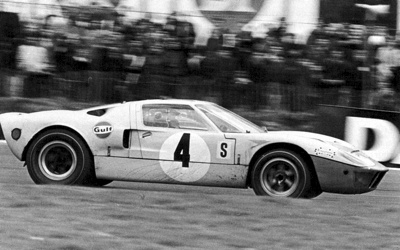Jacky Ickx and Brian Redman in John Wyer's Gulf backed GT40