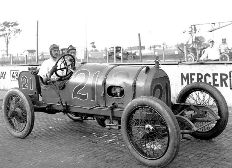 1914 Mercer Race Car with Caleb Bragg at the wheel