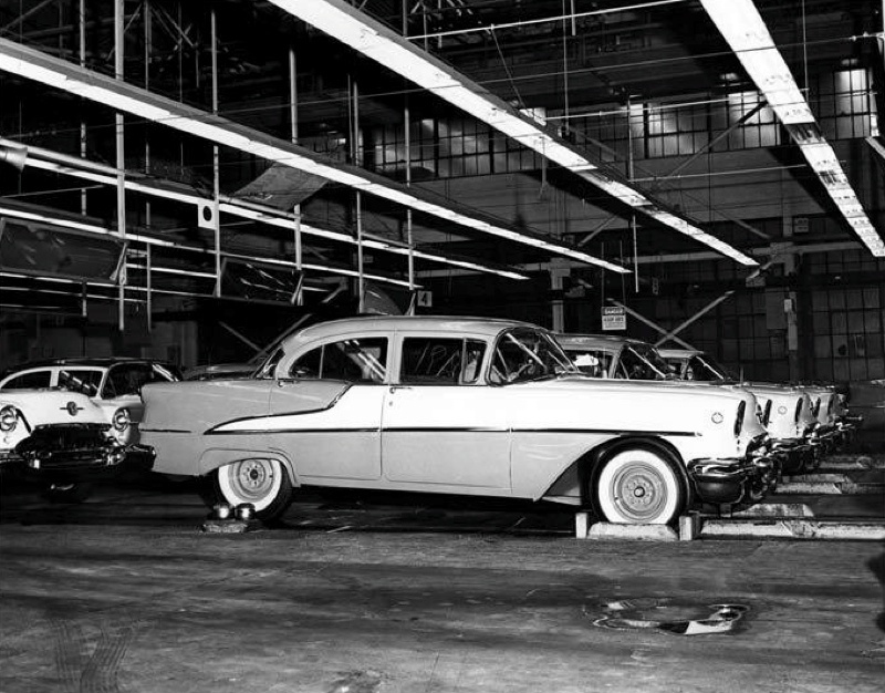 1955 Oldsmobiles on the Factory Floor