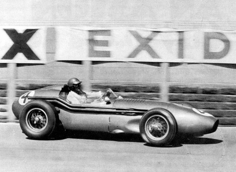 Carroll Shelby's DBR4/250 at the British GP at Aintree