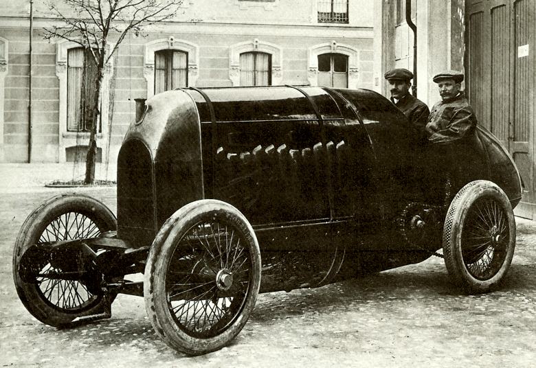 Nazzaro in his 1911 Fiat 300hp S76