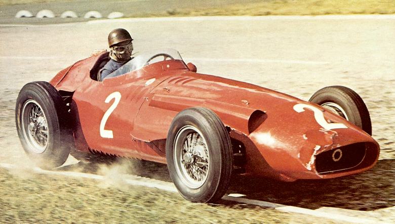 Fangio in action in his Maserati 250F during the 1967 F1 season - the year he would take his fifth world title