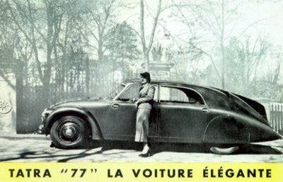 The Tatra 77 was the worlds first mass-produced streamilned car, built under license from Jaray