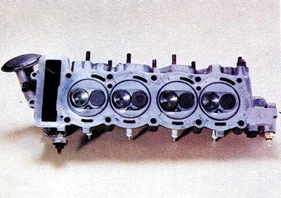 Cylinder Head showing the curved water channels