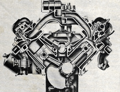 Dodge V8 with polyspherical chambers
