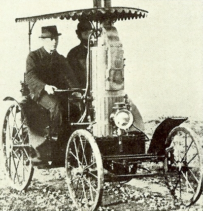 Amédée Bollée Jnr's first car was a 2 seater steamer, built in 1885