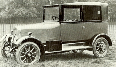 1922 Hillman All-Weather Two-Door, four/five seat saloon