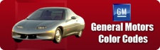 GM Pontiac Color Codes
