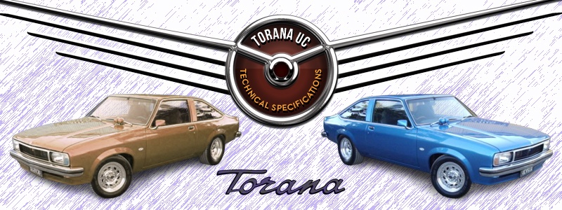 Holden Torana UC Technical Specifications