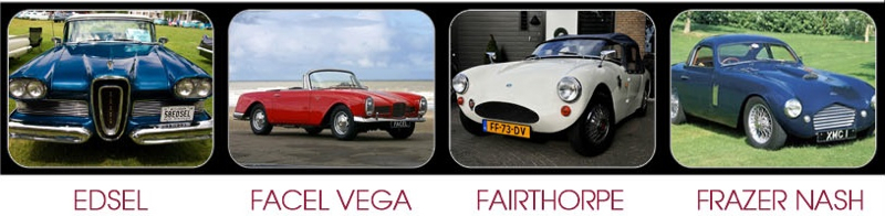 Edsel, Facel Vega, Fairthorpe and Frazer Nash