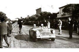 Austin Healey At Start Line Of Mille Miglia