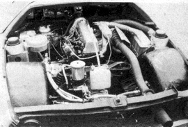 The engine bay of the Diesel powered CIII