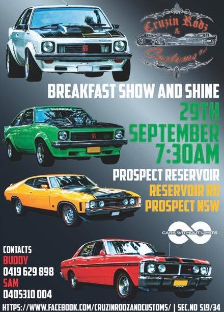 Cruzin Rodz & Customs breakfast show [NSW]