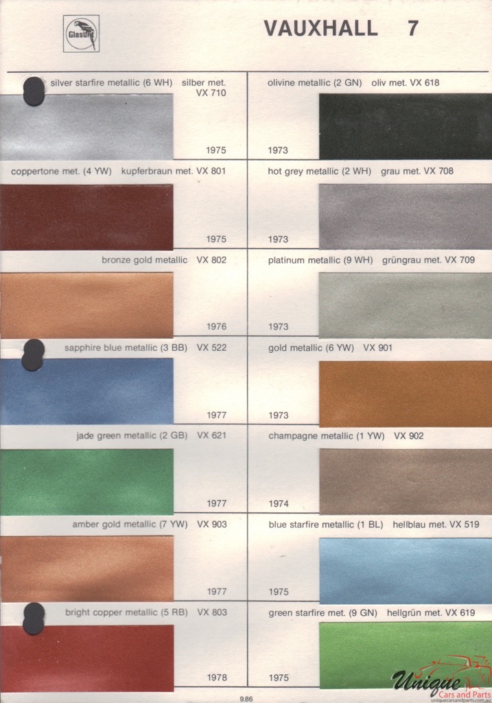 This Vauxhall Color Chart Will Change Everything! - kuiqn7y