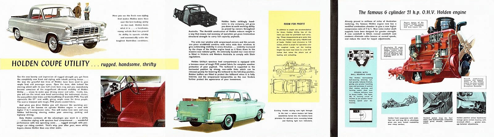 1958 Holden FC Ute and Panel Van Brochure Page 1
