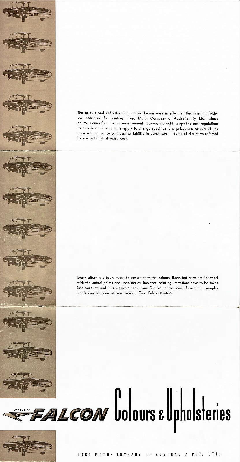 1960 Ford XK Falcon Colour Chart Page 3