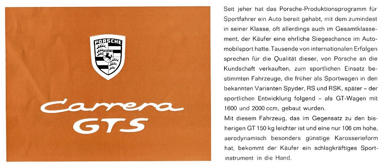 1964 Porsche Carrera GTS Brochure Page 8