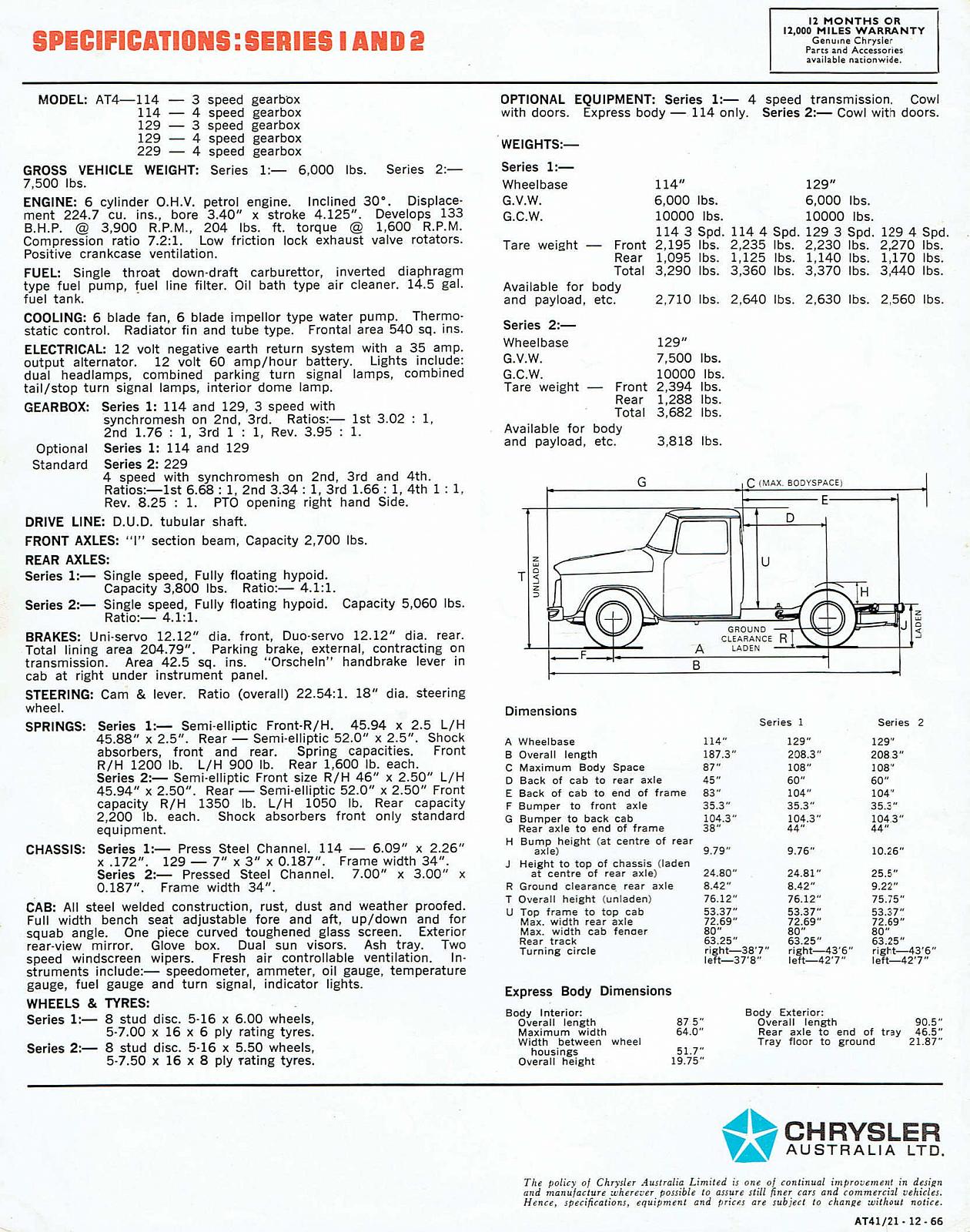 dodge at4 models 5 Dodge AT5 Light Trucks Brochure