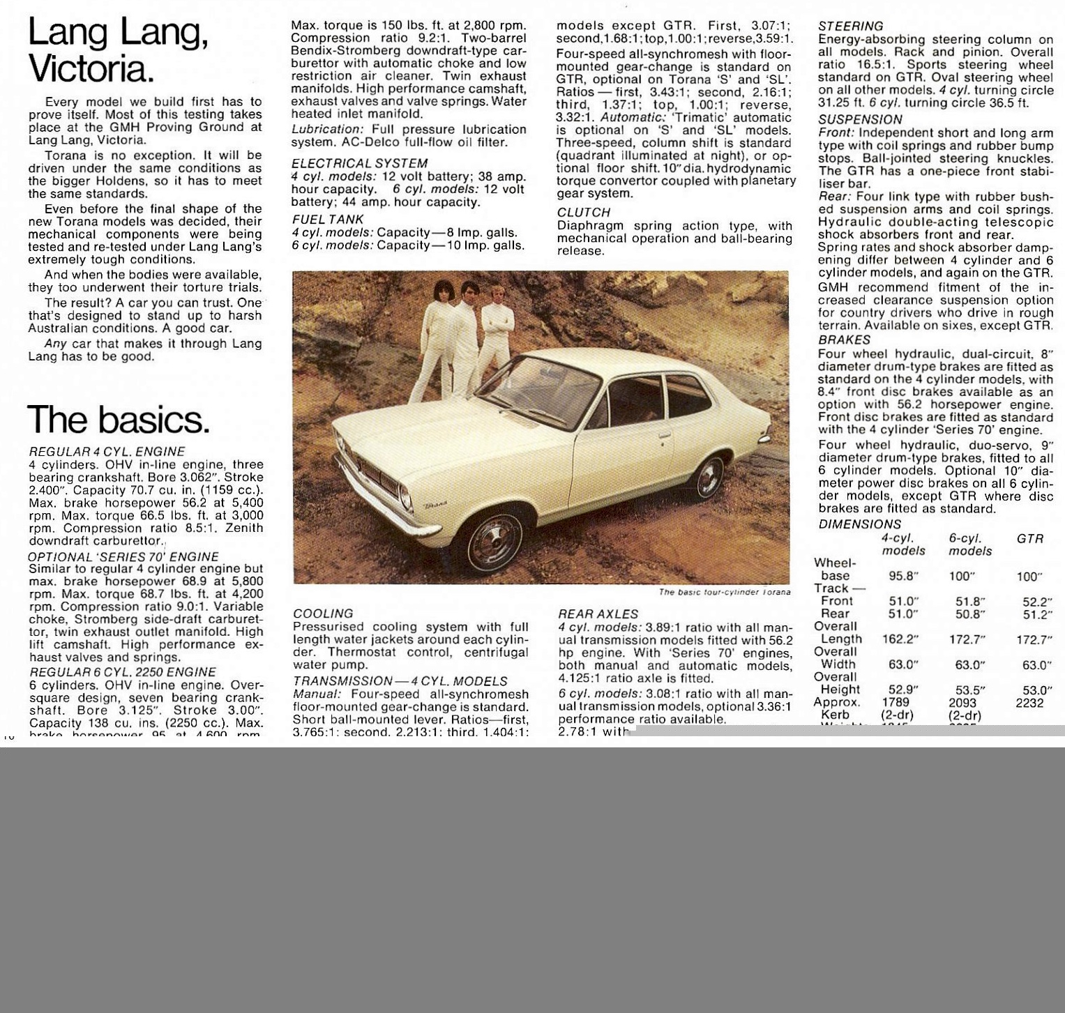 1969 Holden LC Torana Brochure Page 6