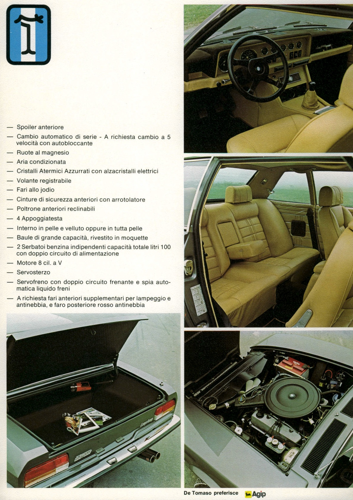 1972 De Tomaso Longchamp Brochure Page 3