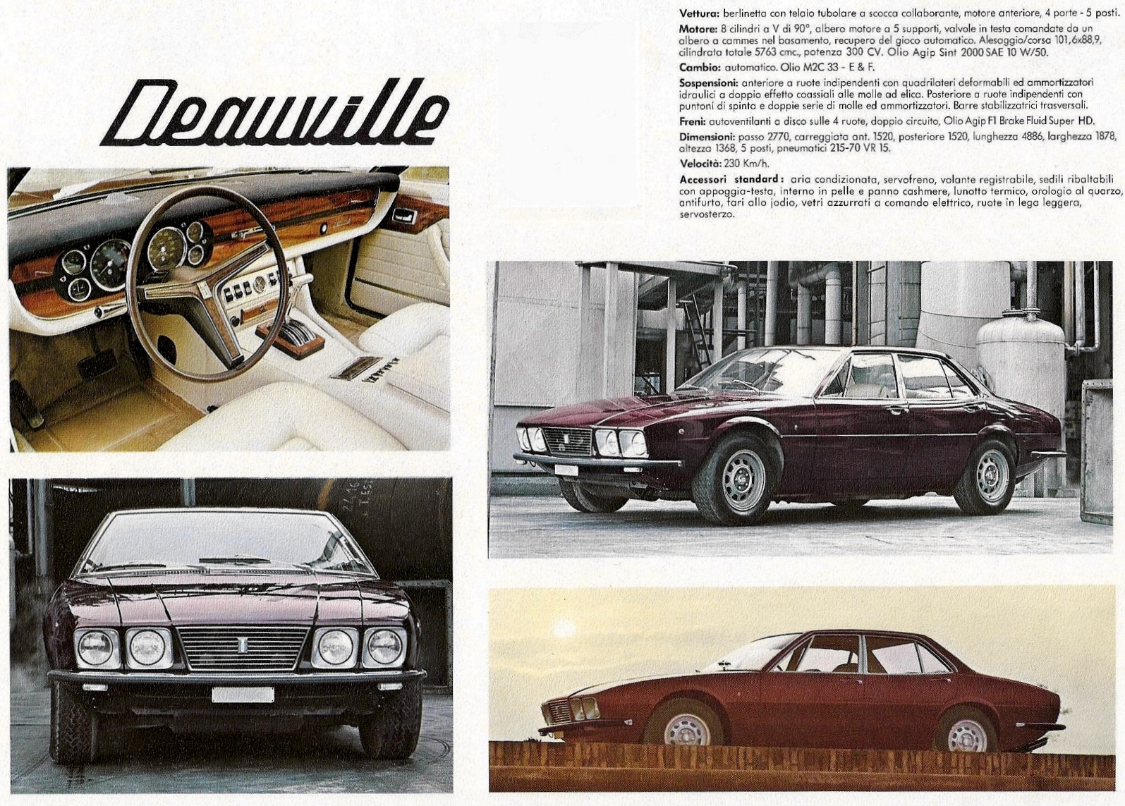 1975 De Tomaso Range Brochure Page 4