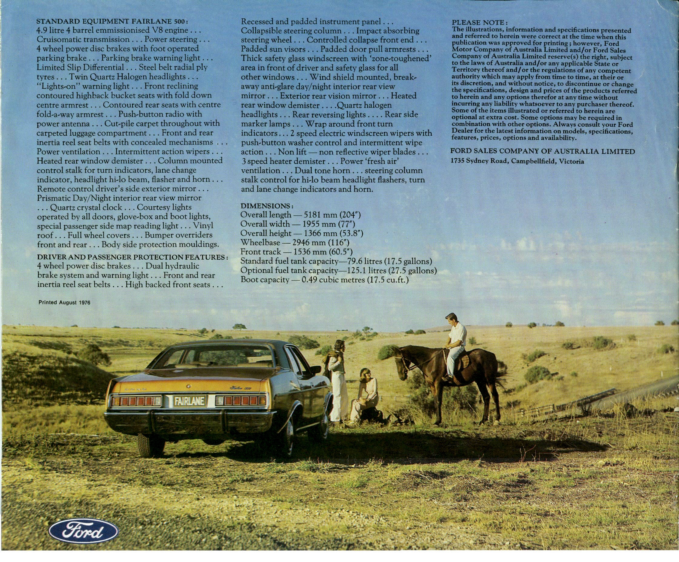 1976 Ford Fairlane Brochure Page 5