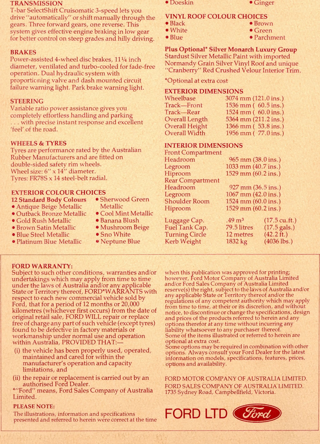 1976 Ford LTD Brochure Page 5