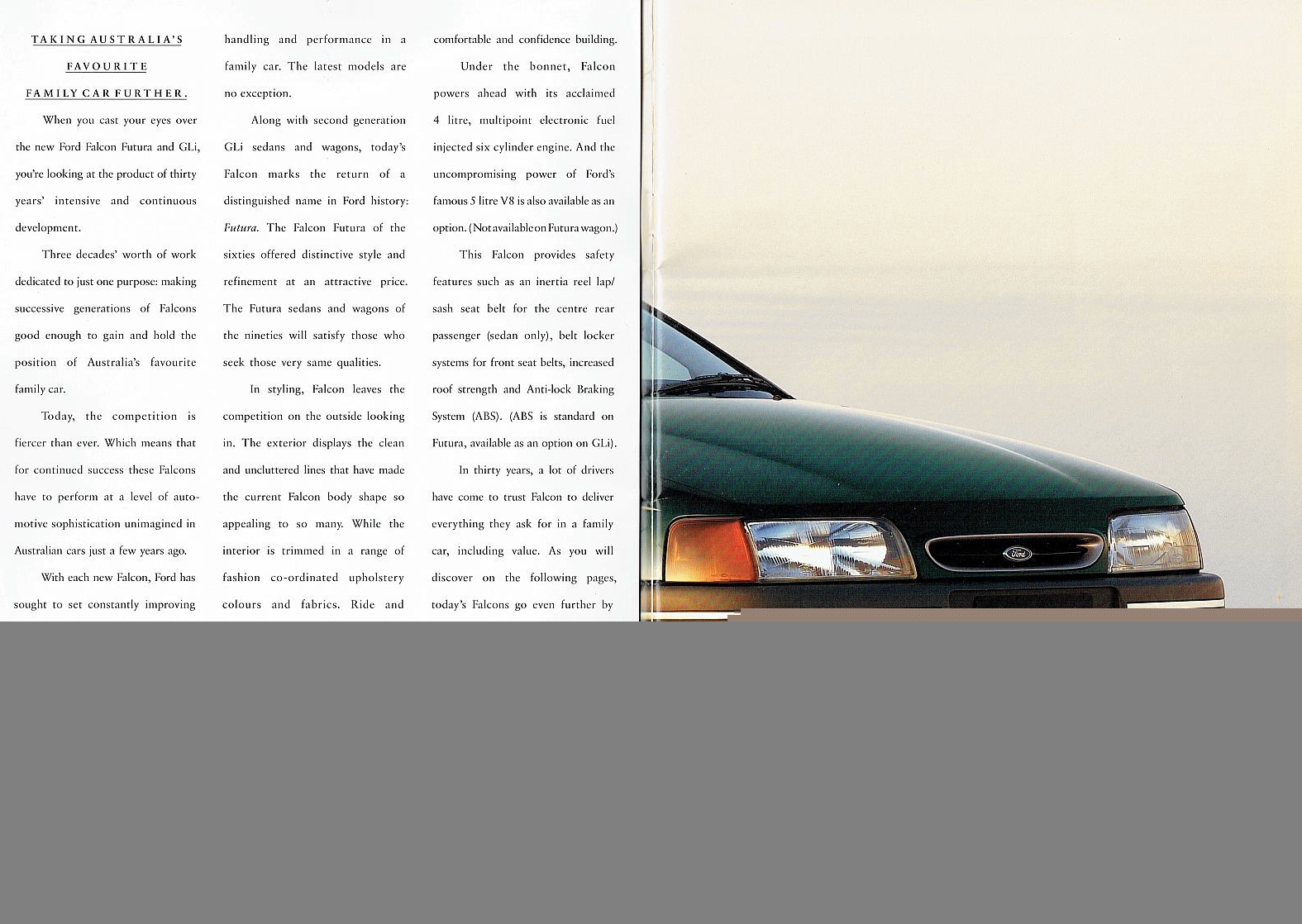 1993 Ford Falcon ED GLi and Futura Brochure Page 15