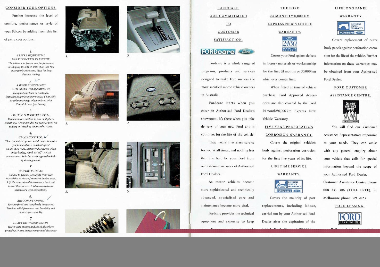 1993 Ford Falcon ED GLi and Futura Brochure Page 5