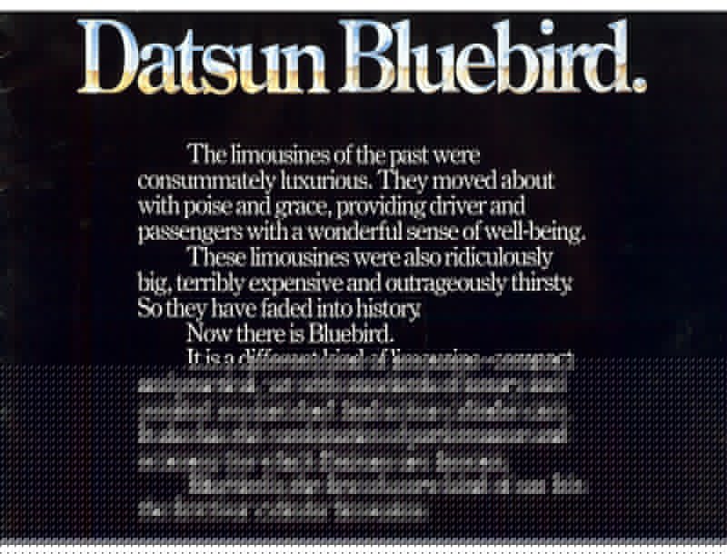 Datsun Bluebird Brochure Page 9