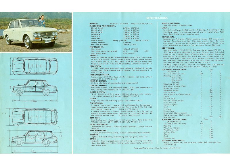 Datsun Bluebird P411 Brochure Page 5